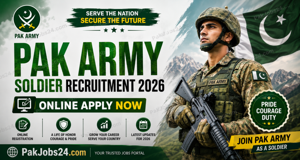 Pak Army Soldier Recruitment 2026 – Online Registration