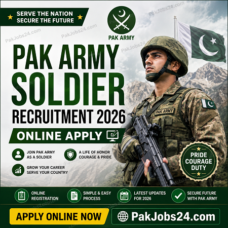 Pak Army Soldier Recruitment 2026 – Online Registration, Eligibility & Complete Guide