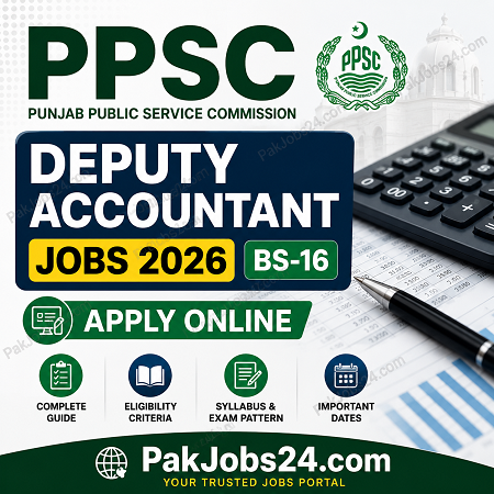 PPSC Deputy Accountant Jobs 2026 — Apply Online BS-16