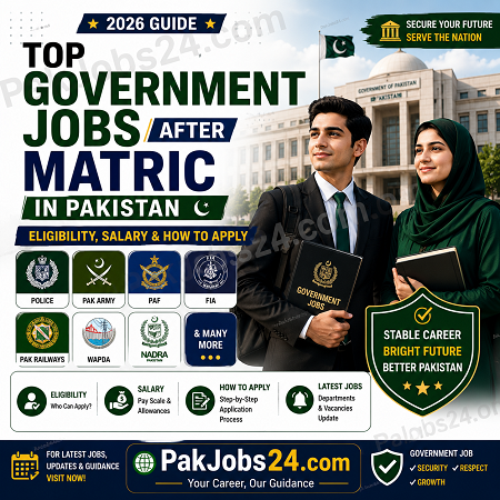 Best Government Jobs in Pakistan After Matric
